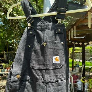Black Carhartt insulated overalls